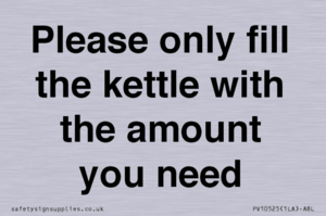 Please only fill the kettle with the amount you need